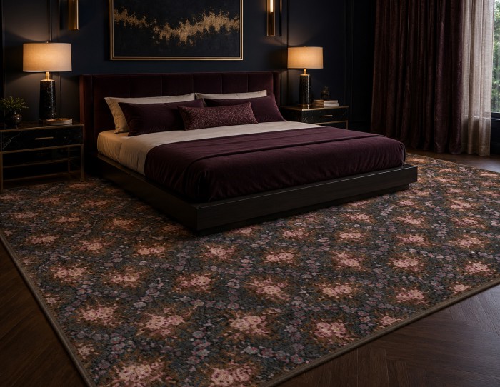 wool and bamboo silk rug